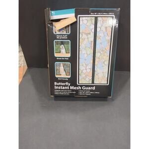 Total Vision Instant Butterfly Print Mesh Guard 40" x 82.5" NEW Magnetic Closure